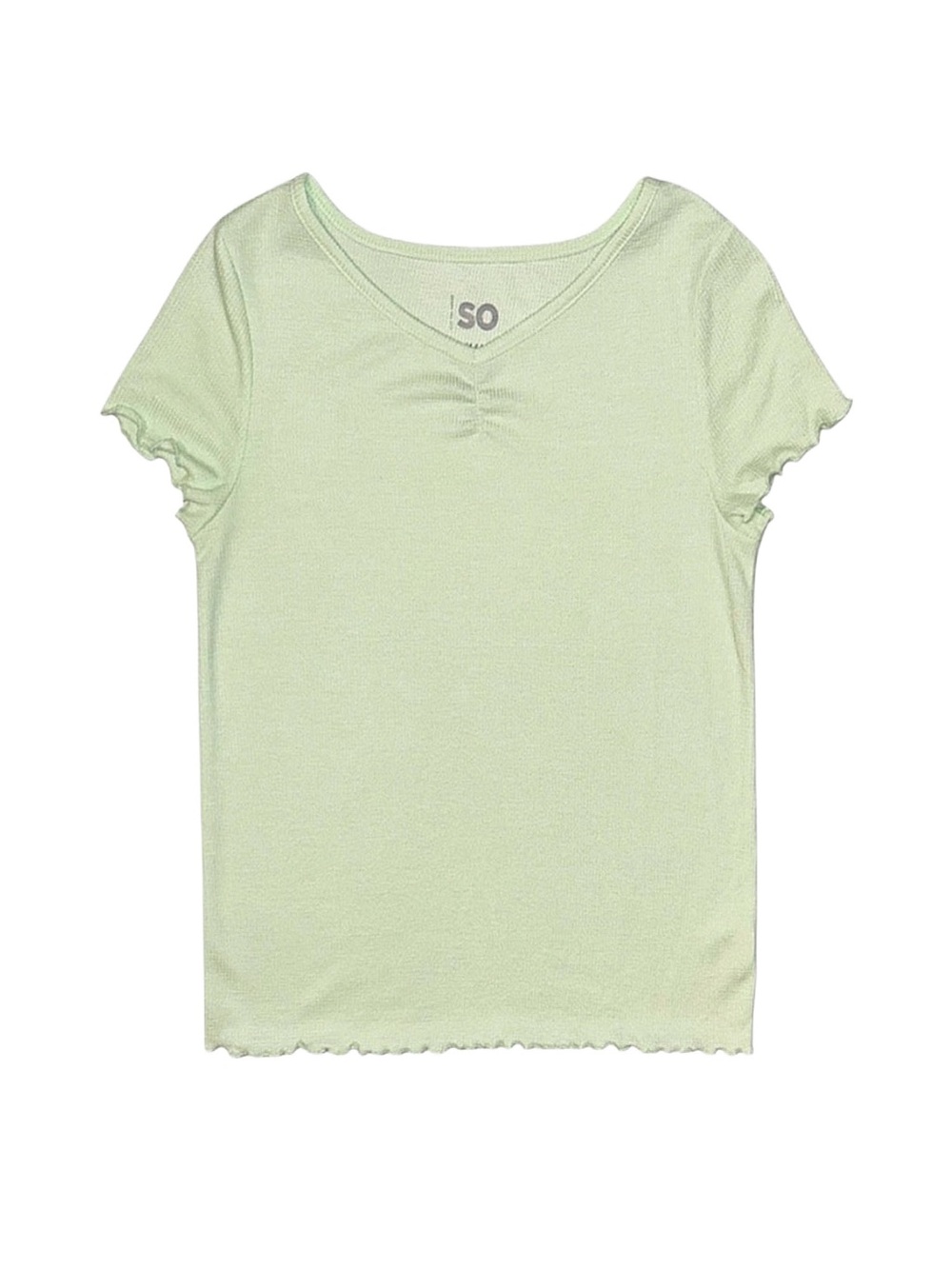 SO Girl's Green Short Sleeve Shirt XL 14/16